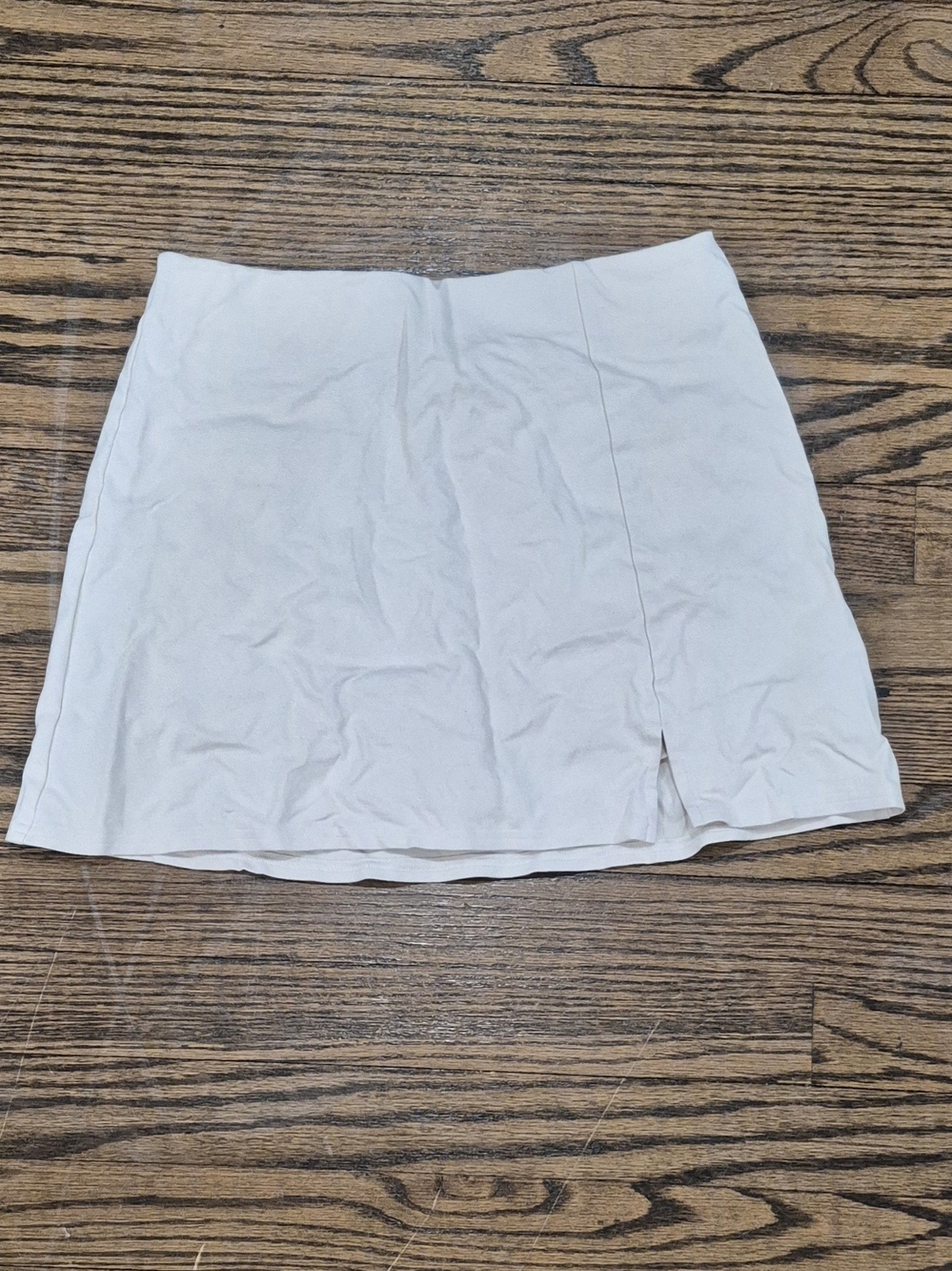 American Eagle Outfitters White Mini Skirt with Side Slit